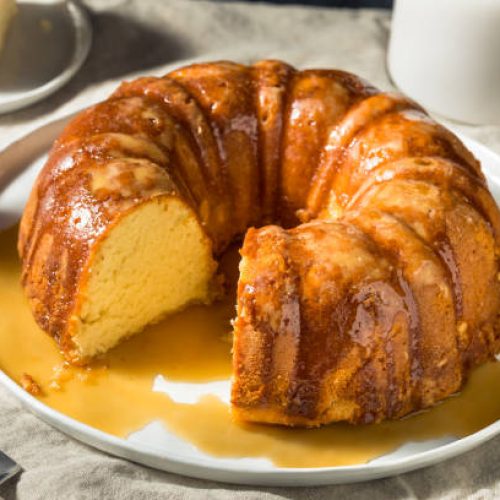 Homemade Holiday Buttered Rum Cake with Sauce